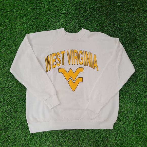 Vintage West-Virginia WVU Sweatshirt Womens Large 22x22 Boxy - Picture 1 of 14